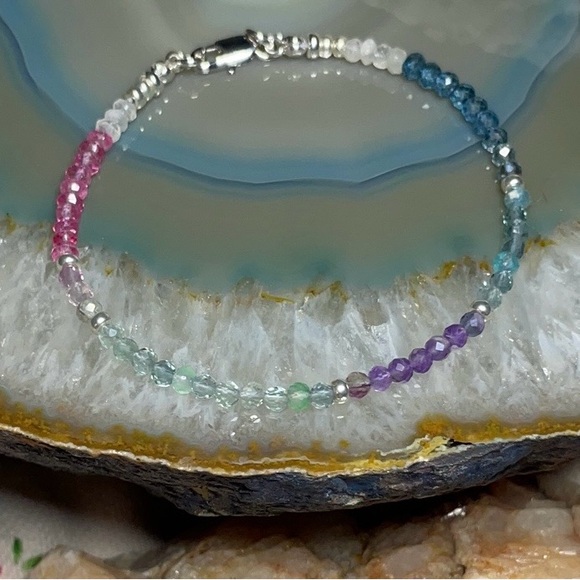 All Gemstone London Topaz and Sterling Silver Bracelet. - Picture 6 of 9